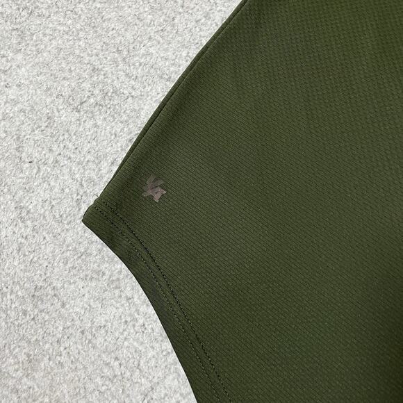 Youngla Shirt Mens XL Green Performance Workout Stretch Lightweight Short Sleeve - Picture 3 of 9